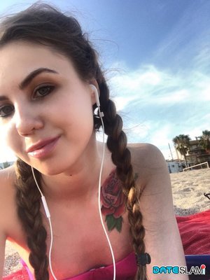 18 year old girl Emily Bender loses her virginity during sex on a leather sofa
