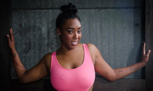 18 year old girl Kim Kennedy takes a cumshot in mouth during BDSM sex