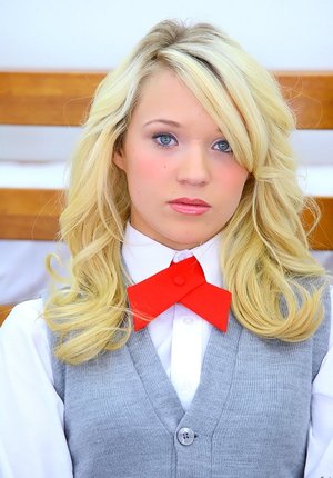 18 year old girl Cipriana A takes a cumshot in mouth after sex in mesh hosiery