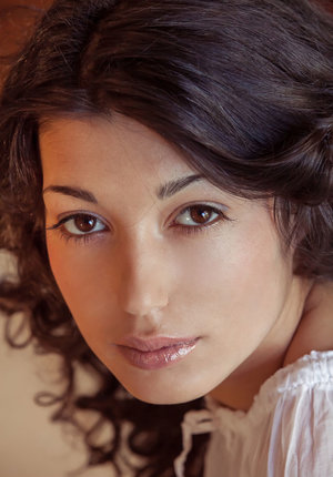 18 year old girl Barbie Bree strips to pink leg warmers in her bedroom