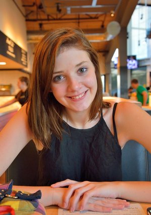 18 year old girl drips cum from tongue after having just lost her virginity