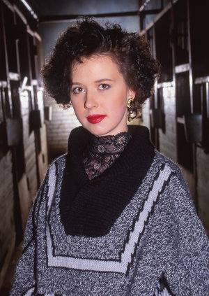 18 year old girl Agnes uncovers her perky tits as she gets completely naked