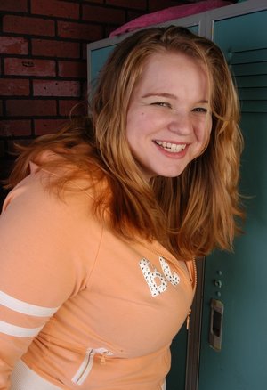 18 year old girl Hailey Little takes off yoga attire to stand naked