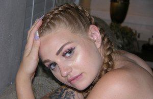 18 year old girl Cipriana A takes a cumshot in mouth after sex in mesh hosiery