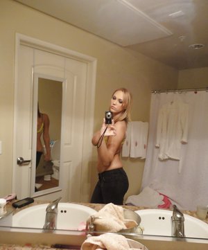 18 year old girl Hailey Little takes off yoga attire to stand naked