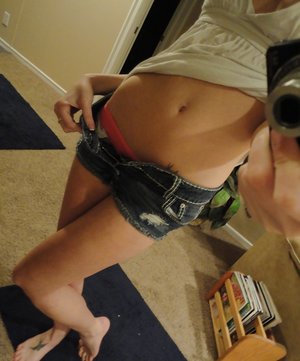 18 year old cutie Stella May gets undressed before riding on top POV style