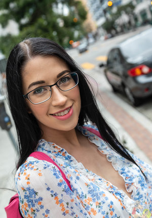 18 year old girl Gina C spills cum from her mouth after getting banged