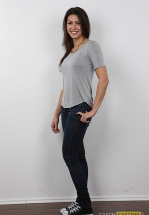 18 year old Alexis Crystal on knees for submissive cock serving action