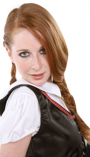 18 year old cutie Stella May gets undressed before riding on top POV style