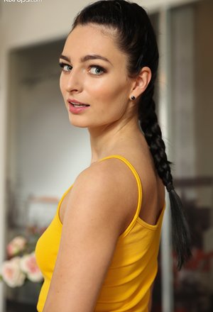 18 year old Bailey Brookes loosing nice natural tits and pink cunt free