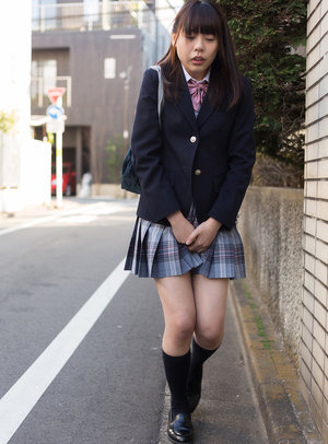 18 year old girl Agnes uncovers her perky tits as she gets completely naked