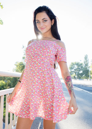 18 year old girl Kasey Chase submits to a dominant man wearing latex gloves